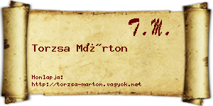 Torzsa Márton névjegykártya
