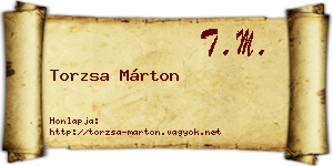 Torzsa Márton névjegykártya