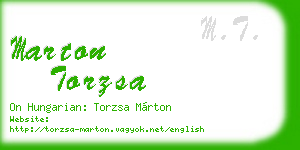 marton torzsa business card