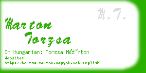 marton torzsa business card